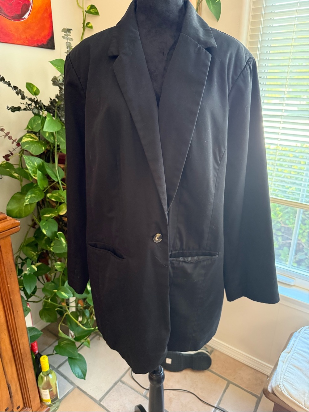 Denim 24/7 Black Single-Button Women's Blazer